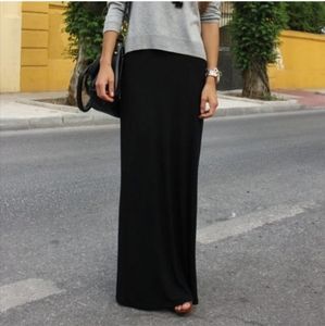 Women's Long Black Merona Skirt